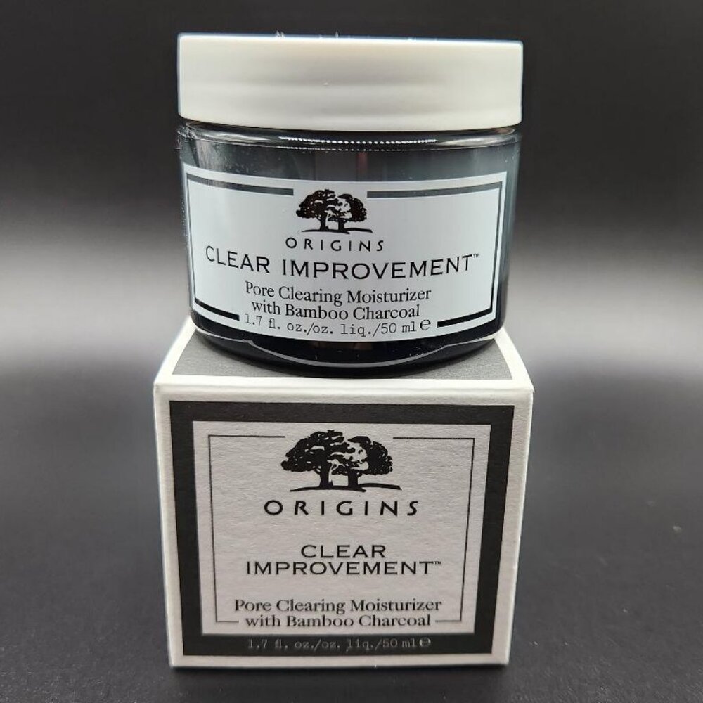 NIB ORIGINS Clear Improvement Pore Clearing Moisturizer w Bamboo Charcoal 1.7 oz